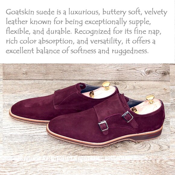 * NIB * $495 Nordstrom ZELLI Italia 11 M Bordo Goatskin Suede * add $15 Trees main image 4
